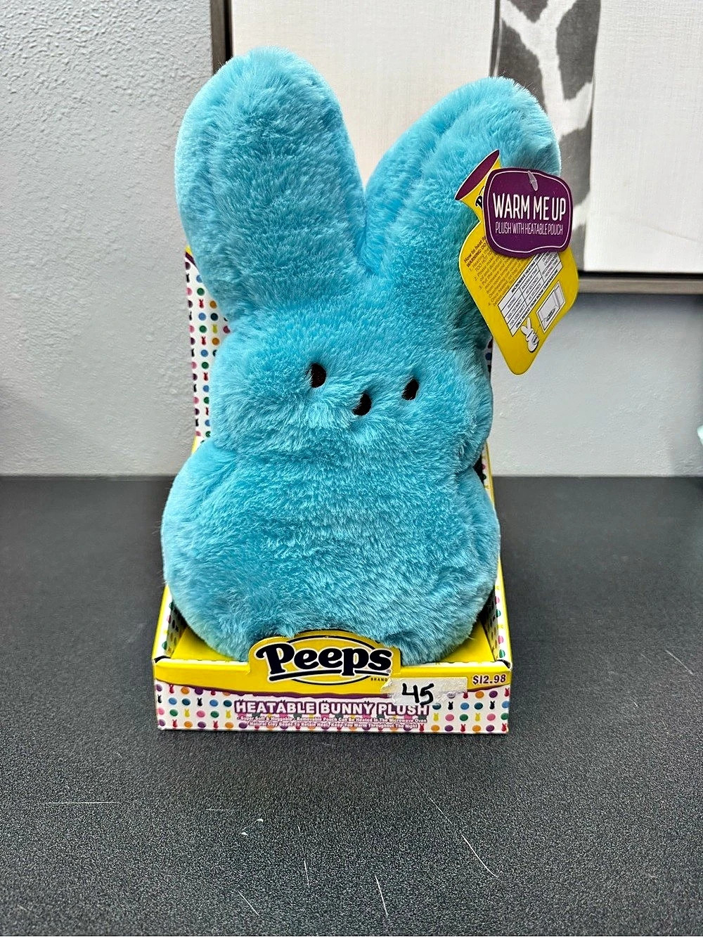 Peeps Heatable Bunny Plush Blue Heatable Plush NWT